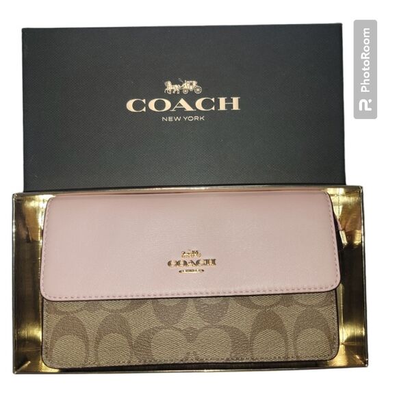 COACH PINK/BROWN WRISTLET/PURSE - Picture 10 of 16